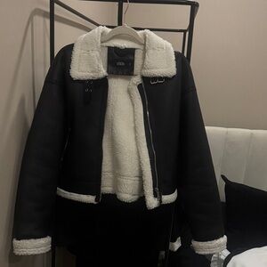 Black and Cream Women's Jacket